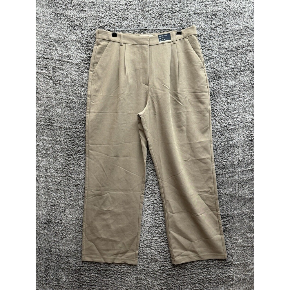 Abercrombie and Fitch Sloane Tailored‎ Wide Leg Pant Tan Size  33/16L NWT
